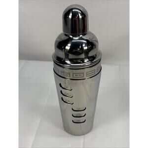 Stainless Steel Cocktail Shaker Strainer With Dial Up Drink Recipes